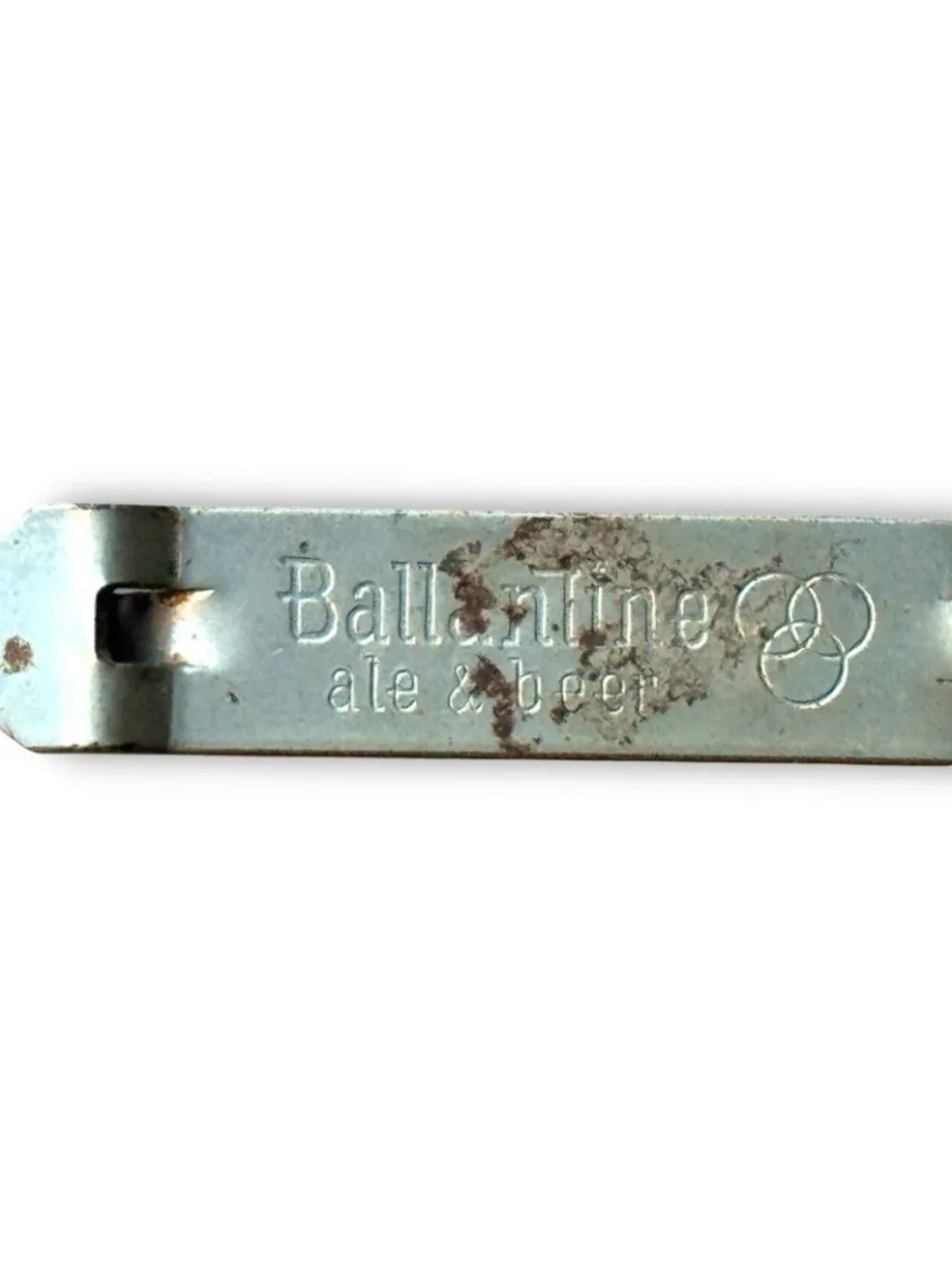 Vintage Ballantine Ale & Beer Vaughan USA Metal Bottle Opener Embossed Tri-Ring